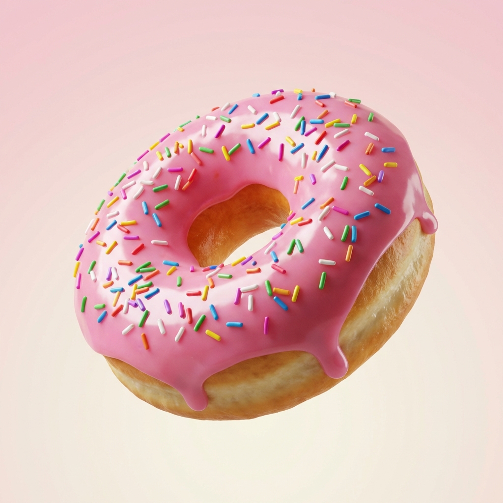 3D 도넛 렌더 이미지