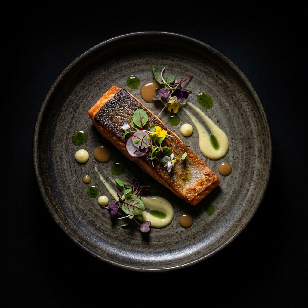 파인다이닝 플레이팅 이미지