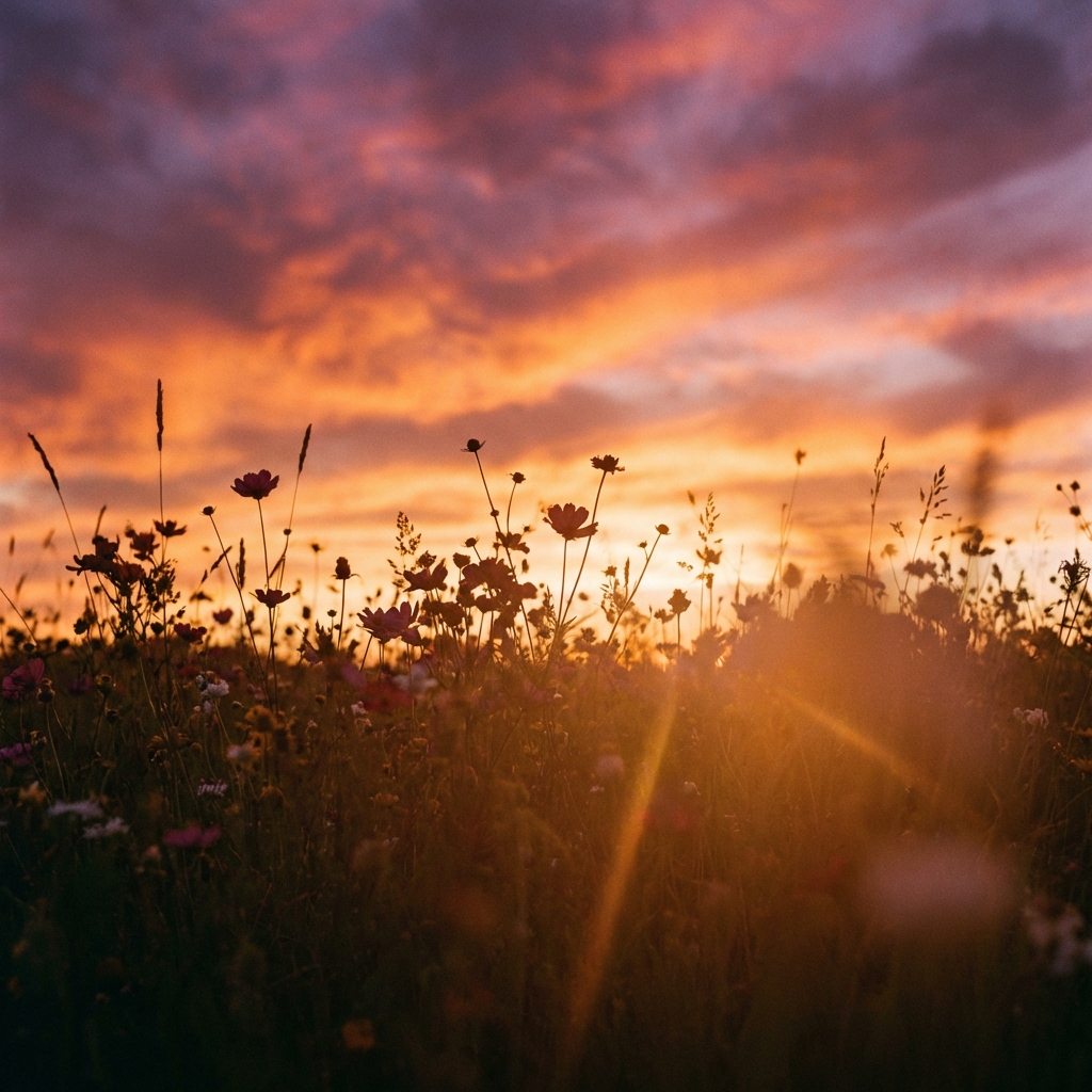 골든아워 풍경 이미지