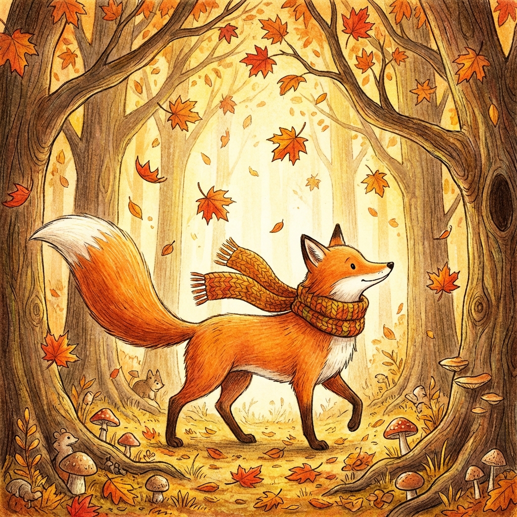 여우 가을 감성 이미지