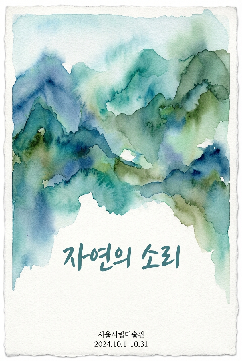 수채화 풍경 포스터