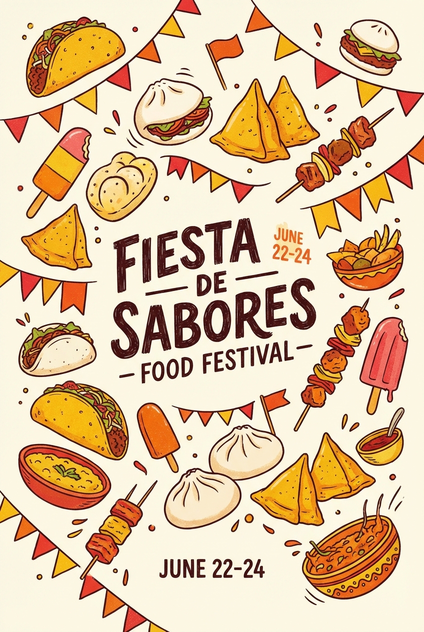음식 축제 포스터