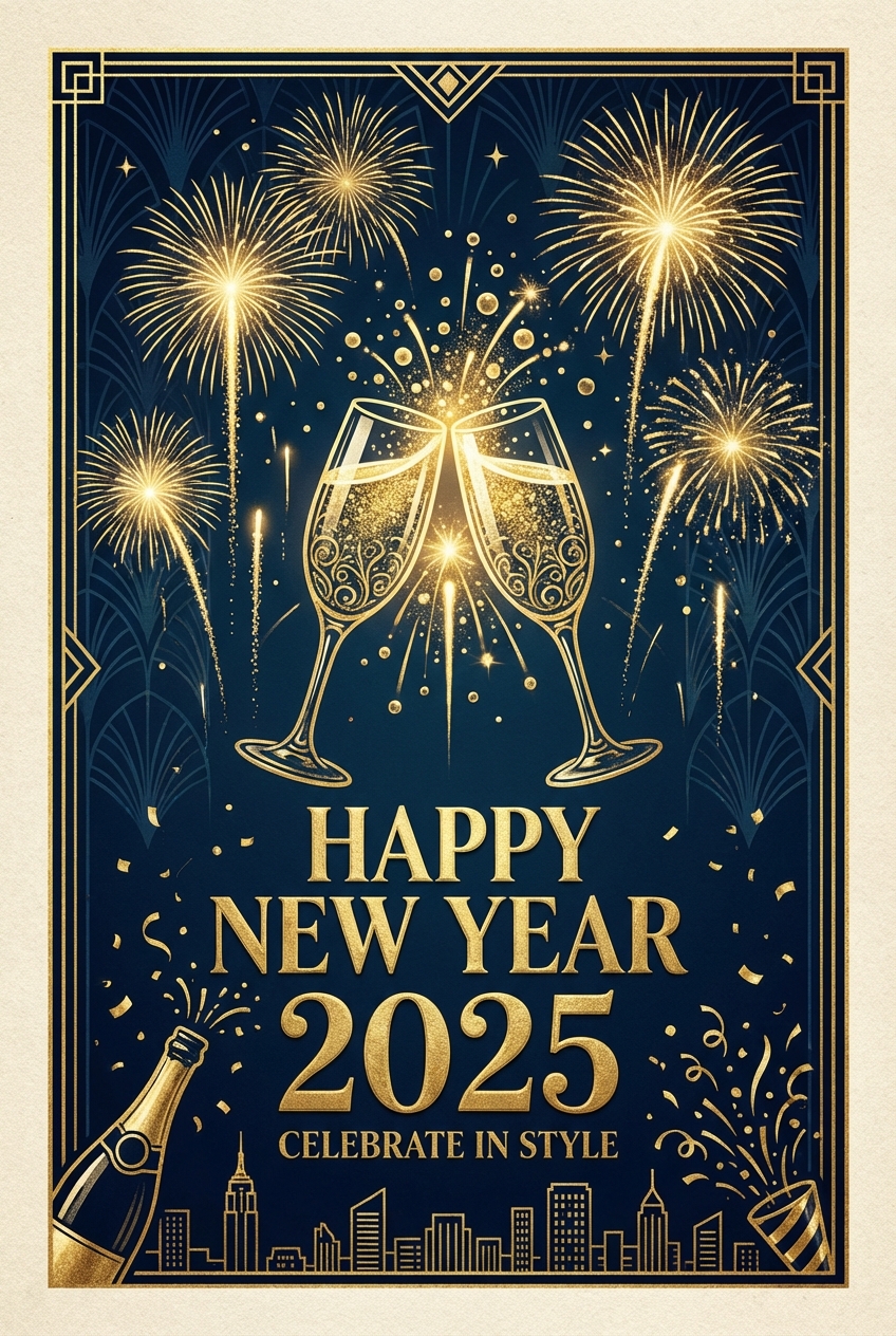 신년/연말 파티 포스터