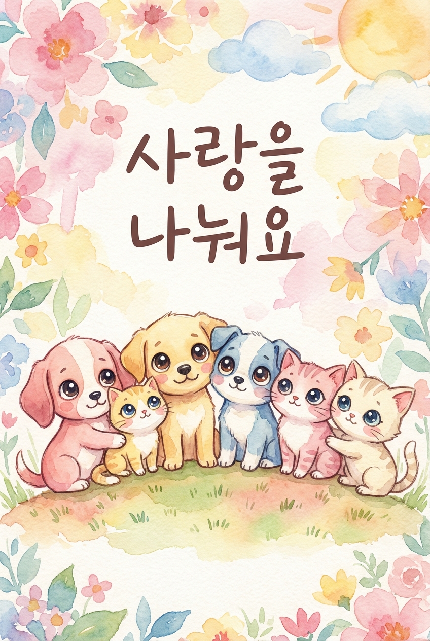 유기동물 입양 포스터