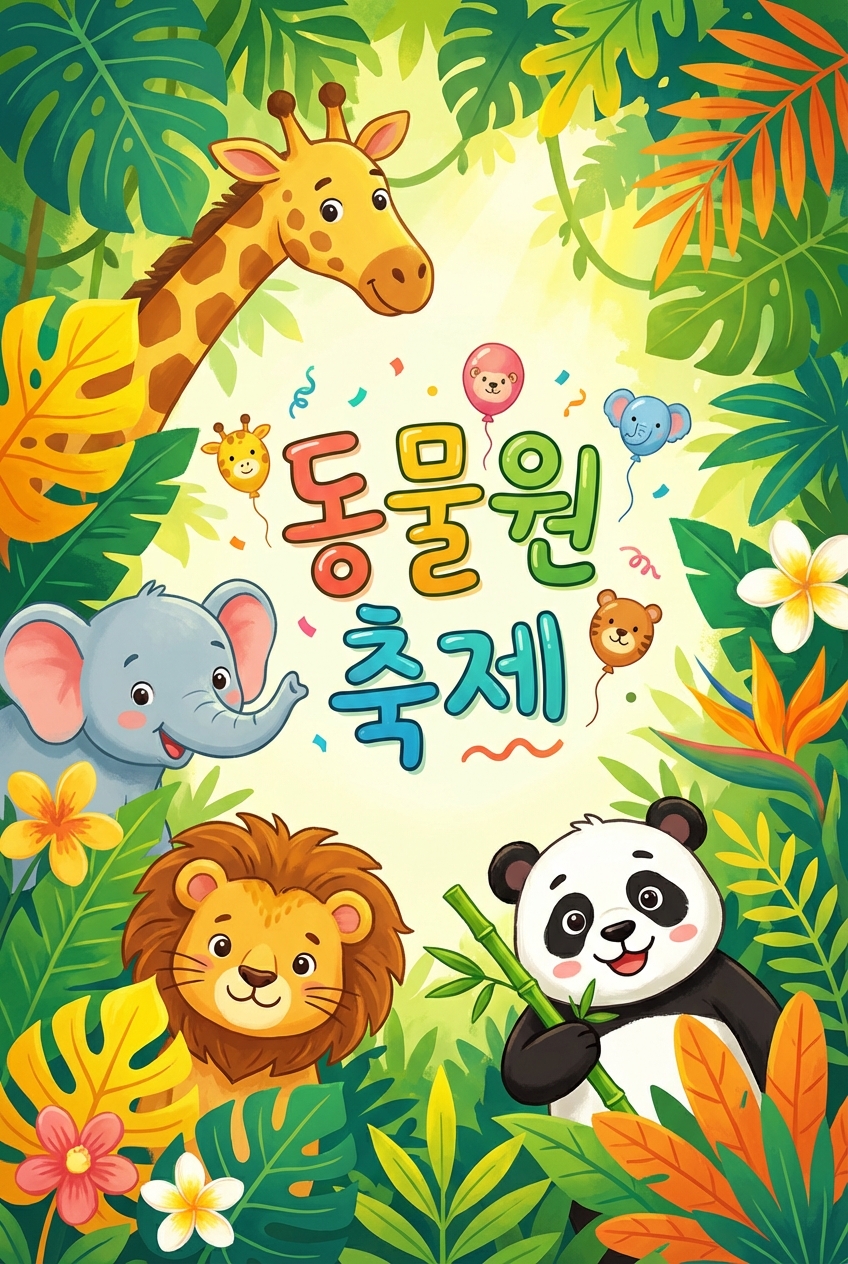 동물원 축제 포스터