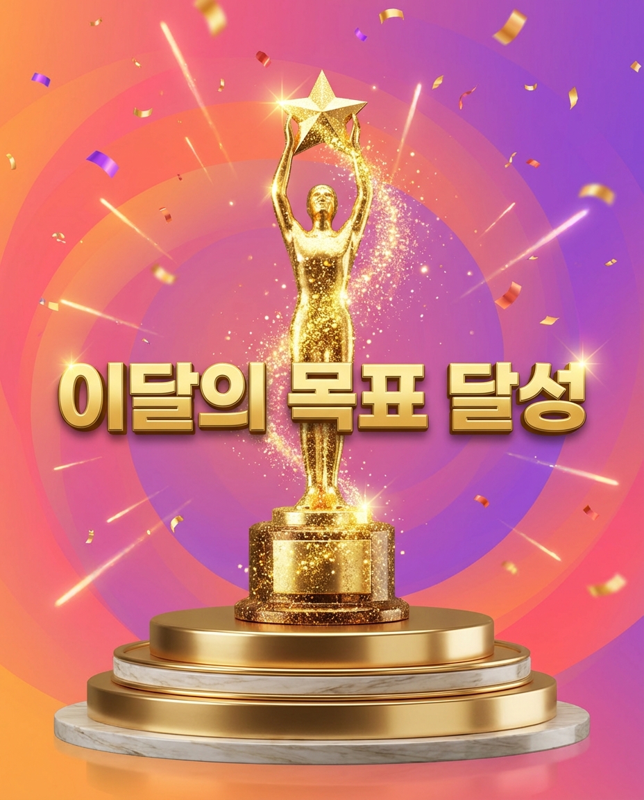 3D 목표달성 카드뉴스 배경