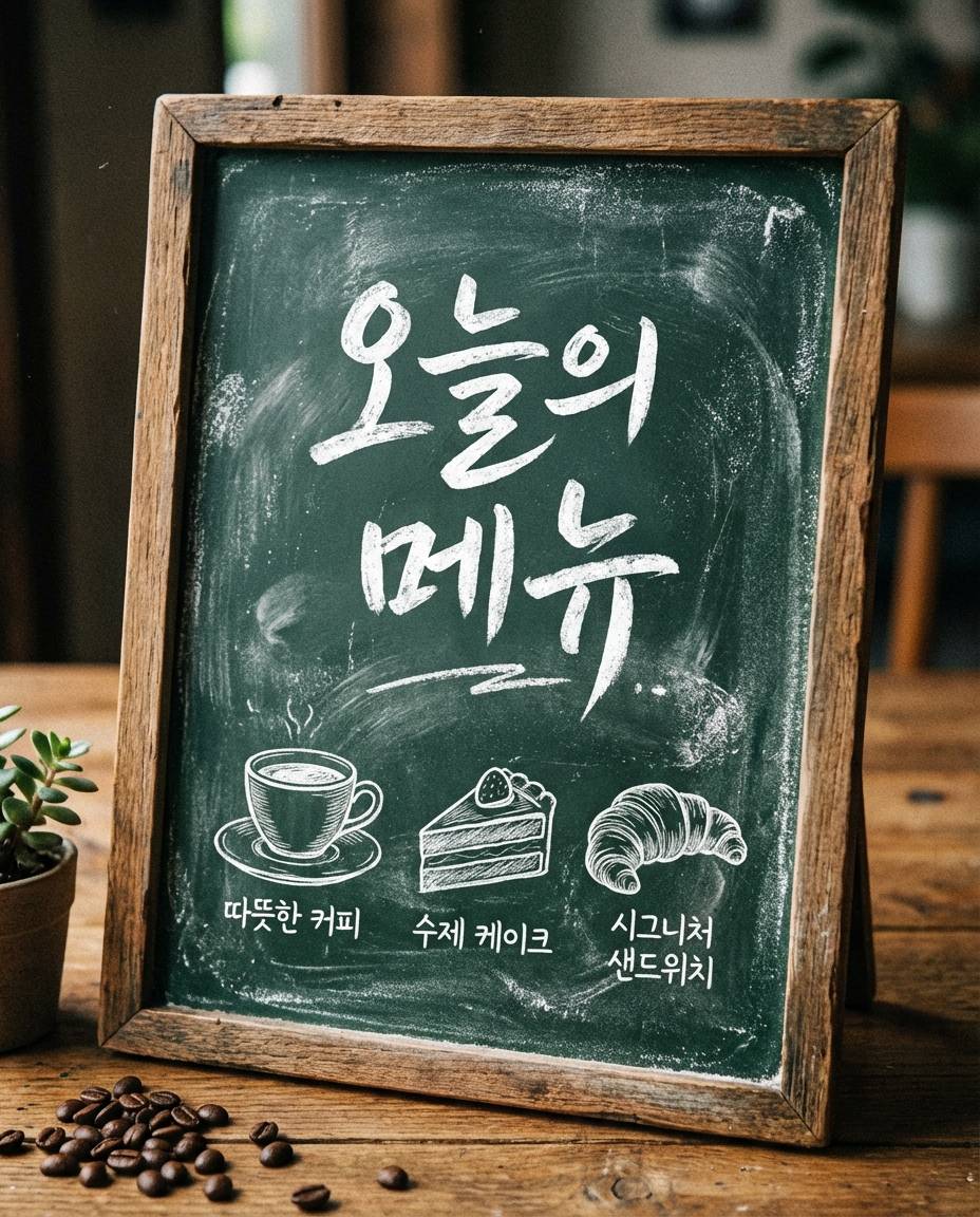 칠판 아트 카드뉴스 배경