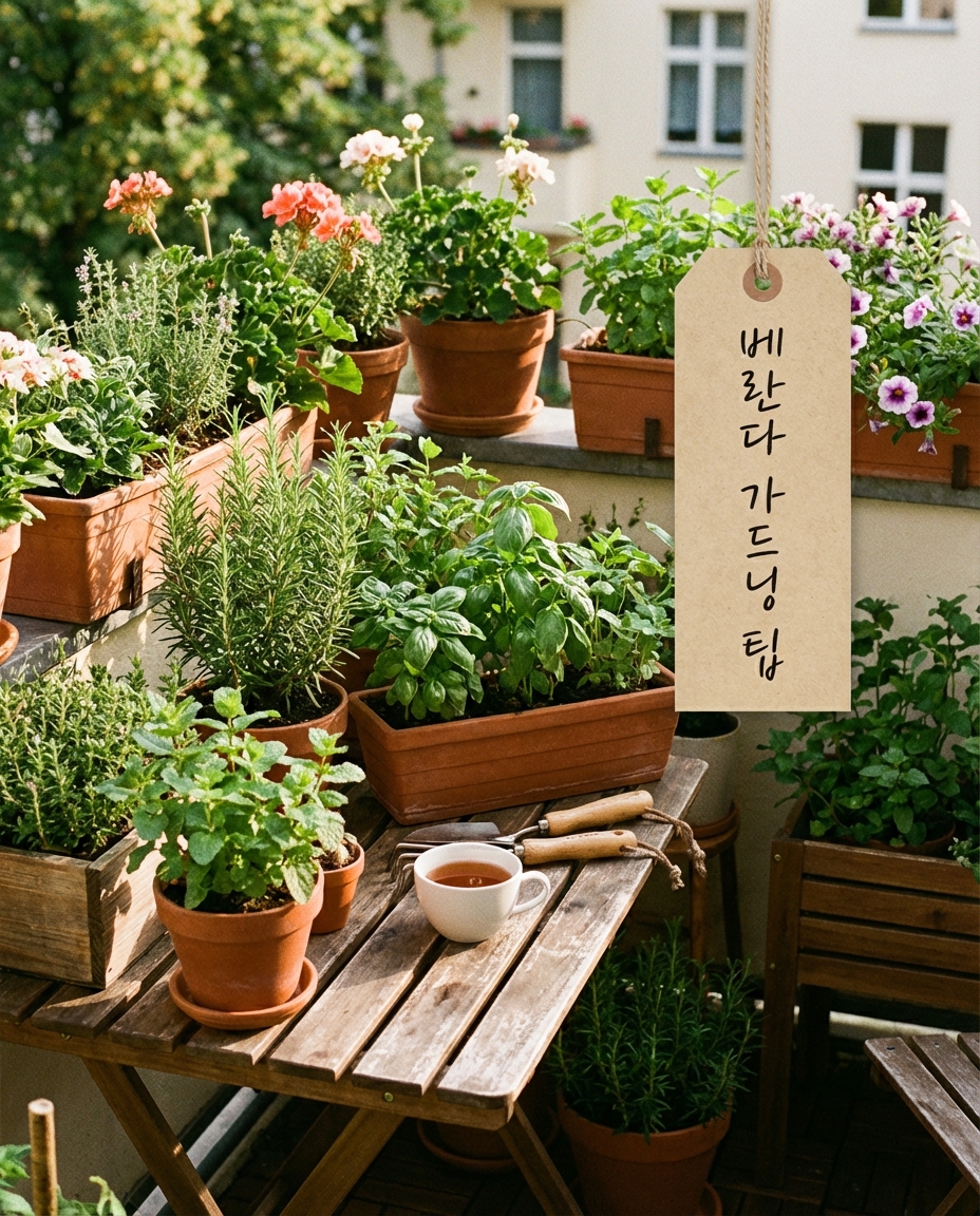 베란다 가드닝 카드뉴스 배경