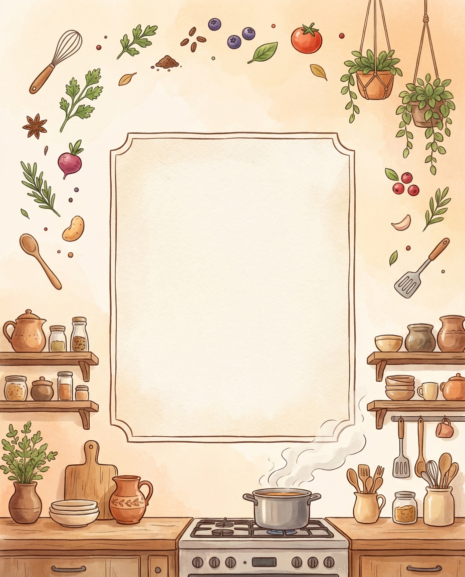 레시피 카드뉴스 배경