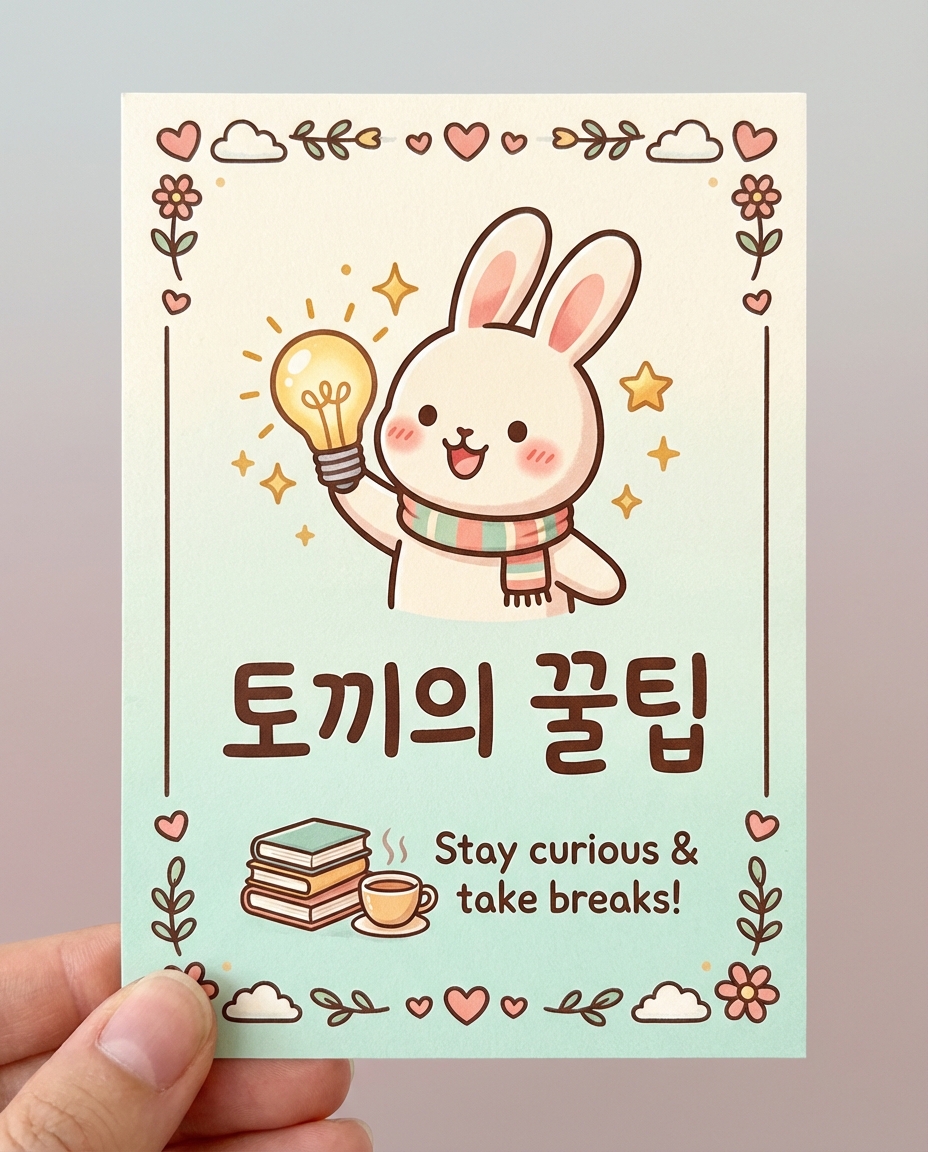 토끼 꿀팁 카드뉴스 배경